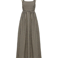 Cartmel Check Maxi Dress Black / Cream