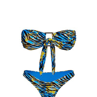 Calbira Cheeky Bikini Bottoms Blue Zebra