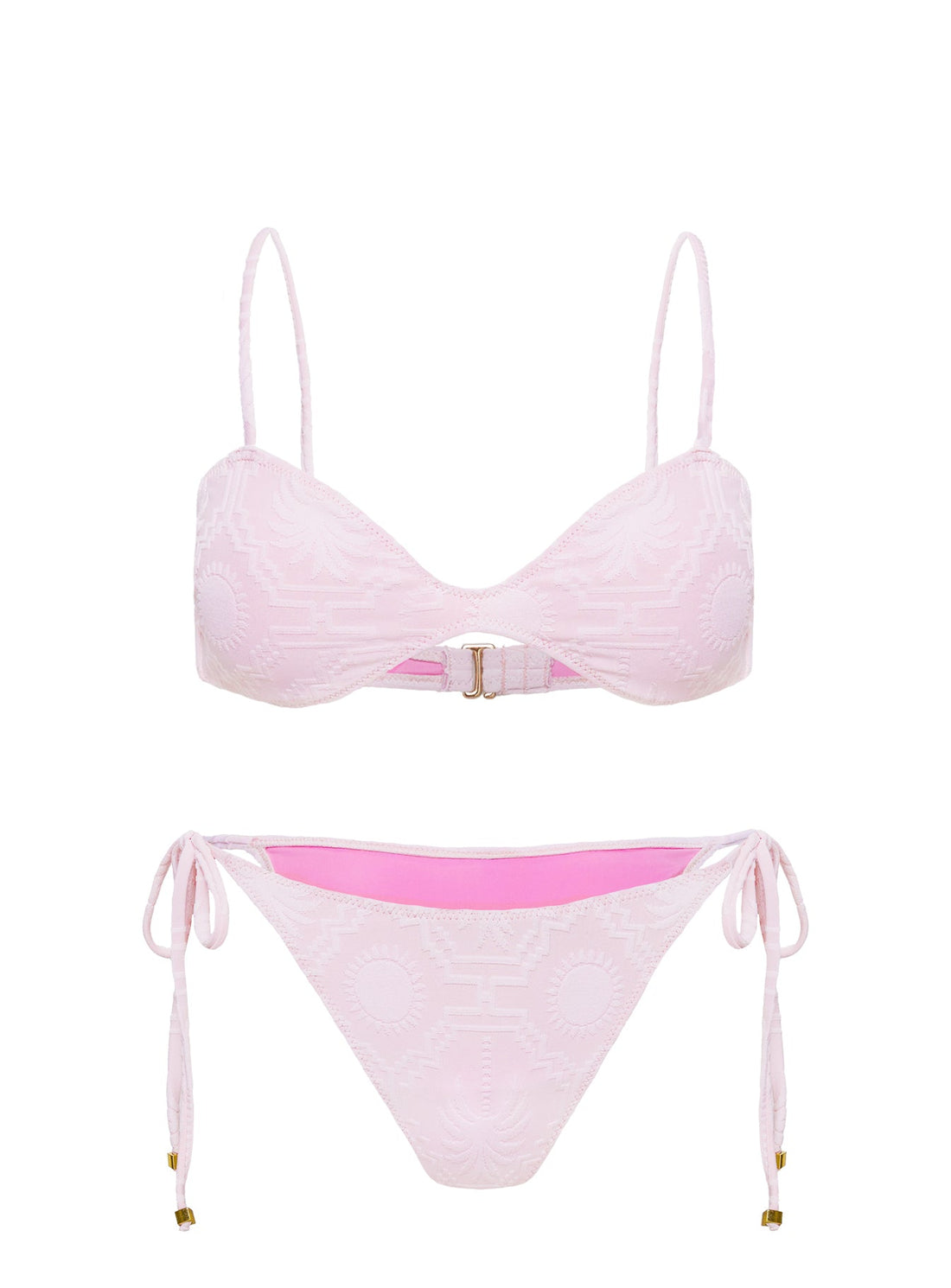 Nell Tie Side Bikini Bottoms Pink