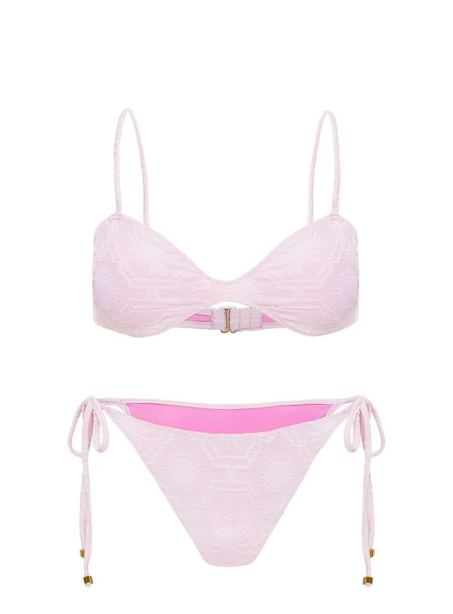 Nell Tie Side Bikini Bottoms Pink