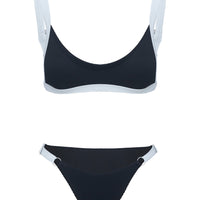 Knotti Ribbed Bikini Top Black
