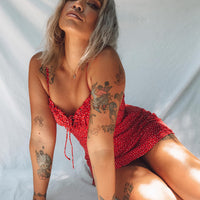 Love Birds Mini Dress Red