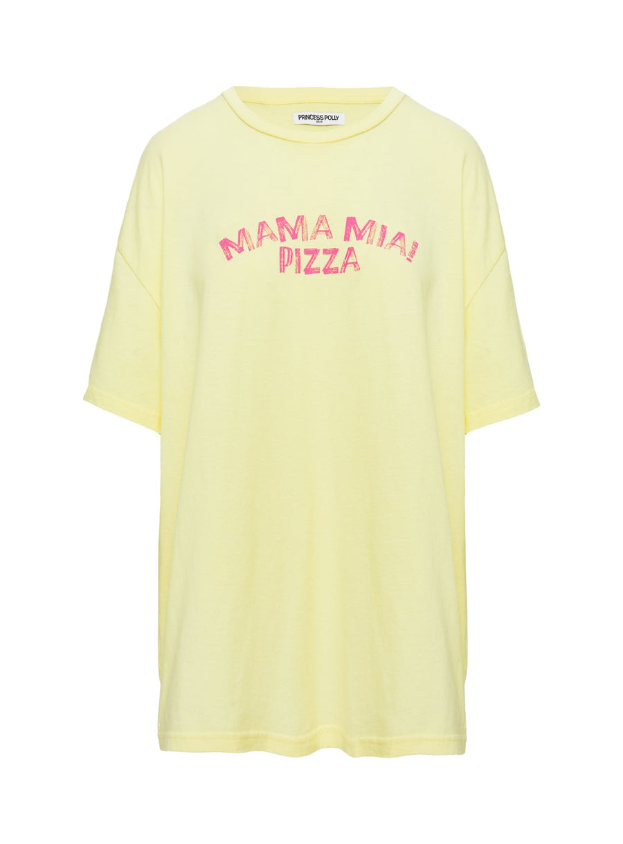 Made With Love Graphic Top Pastel Yellow
