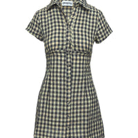 Motley Mini Dress Brown Check