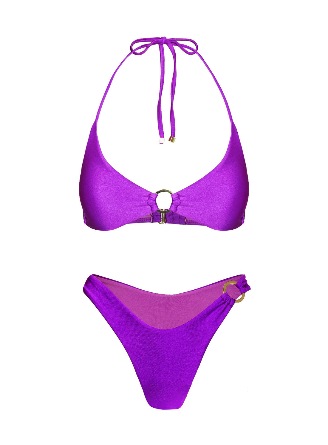 Nevaeh Shine Bikini Bottoms Purple