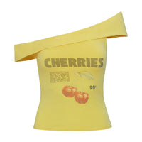 Out Of Office Off Shoulder Top Yellow
