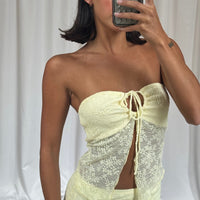 Summer Lace Top Lemon - FINAL SALE