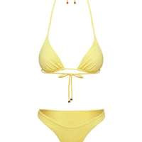 Sea Shore Triangle Bikini Top Yellow