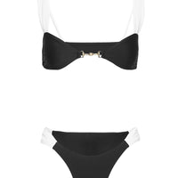 Siamese Bikini Top Black / White