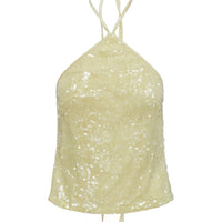 Sun Salutations Halter Top Yellow