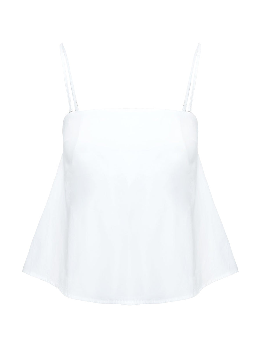 Trapeze Strapless Top White