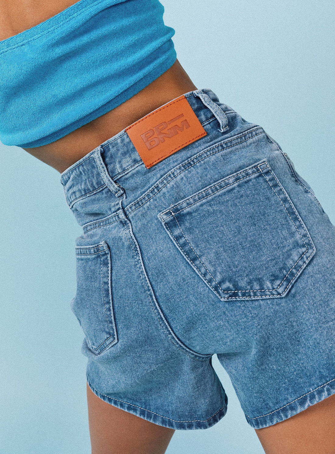 Tropicana Denim Shorts Mid Blue Wash