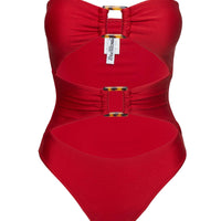 Zolani Cut Out One Piece Red