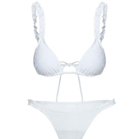 Dazzler Triangle Bikini Top White