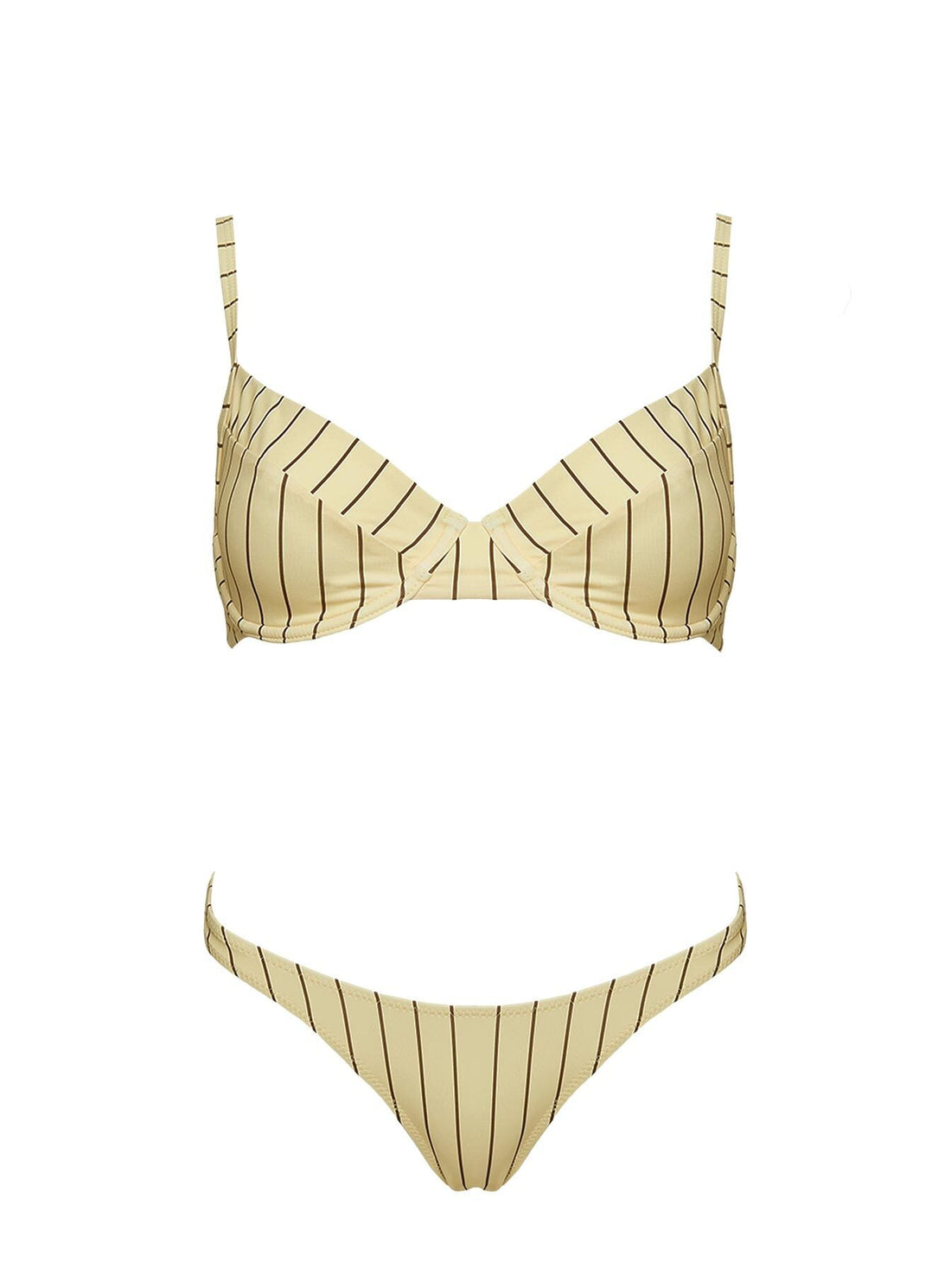 The Deep End Bikini Bottoms Yellow Stripe